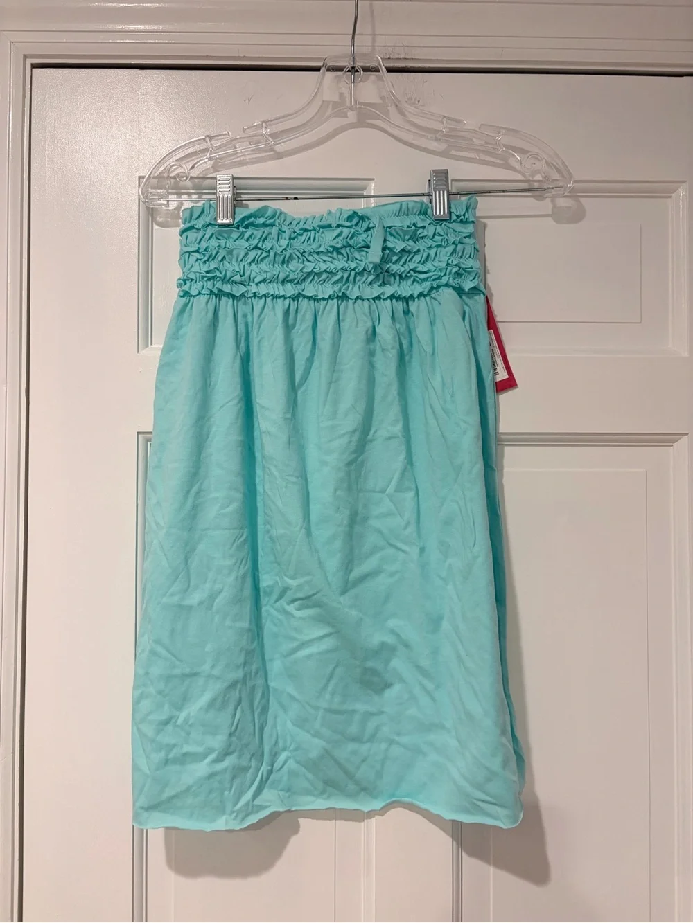 Xhilaration Light Aqua Smocked Waist Casual Skirt